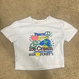 peace love ice-cream Ben&jerry’s Cropped T shirt!